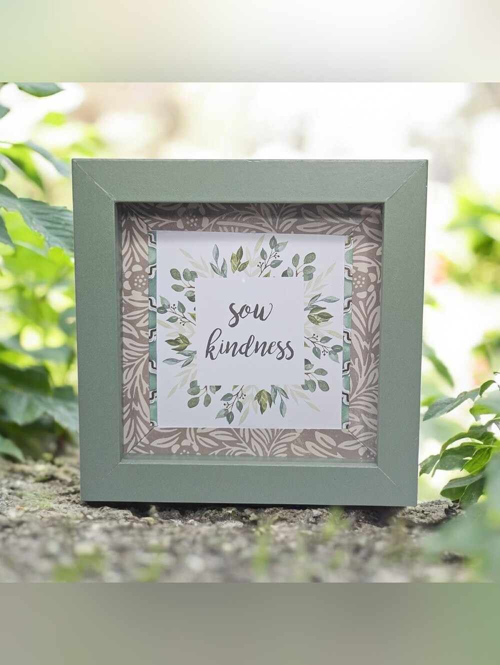 Sow Kindness Shadow Box Wall Art - Handcrafted
